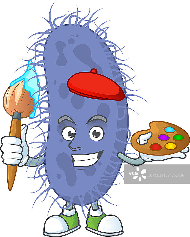 伤寒沙门氏菌卡通形象图片素材