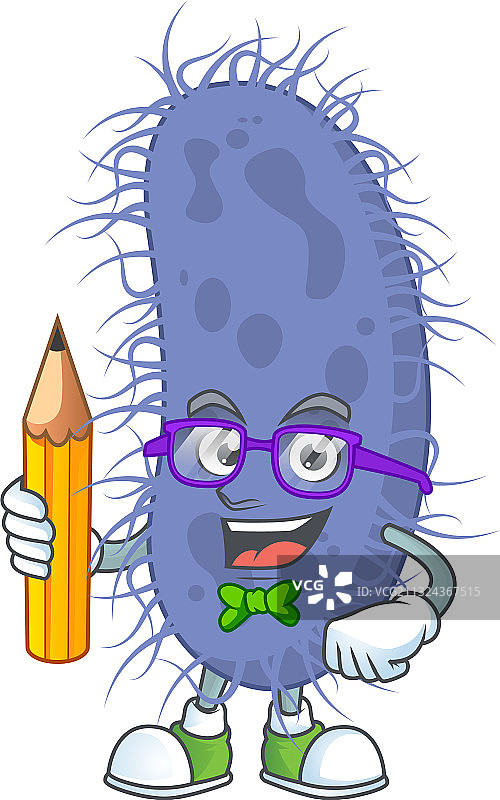 用铅笔学习的伤寒沙门氏菌学生图片素材