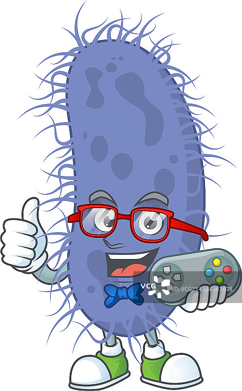玩游戏的伤寒沙门氏菌游戏高手图片素材