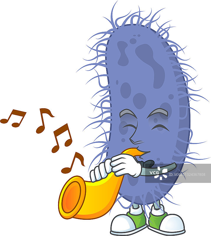 辉煌的伤寒沙门氏菌音乐家卡通图片素材