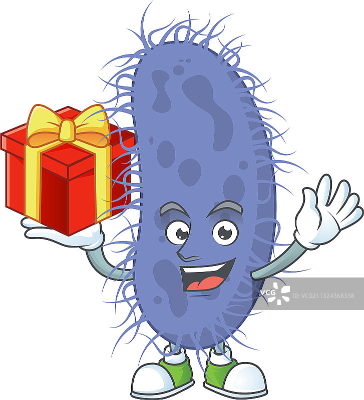 伤寒沙门氏菌的红色礼盒图片素材