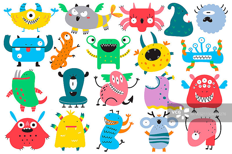 怪物涂鸦合集图片素材