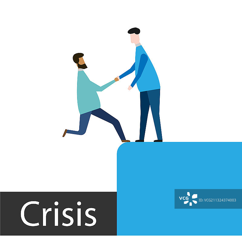 商人帮助队友克服危机图片素材