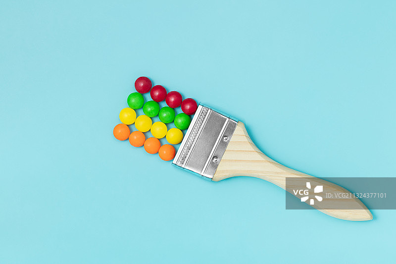 各类彩色糖果夏天刷子创意图片素材