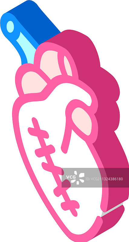 心脏病发作手术2.5D图标图片素材