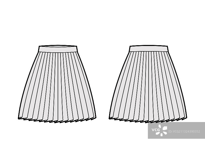 百褶裙技术时装图片素材