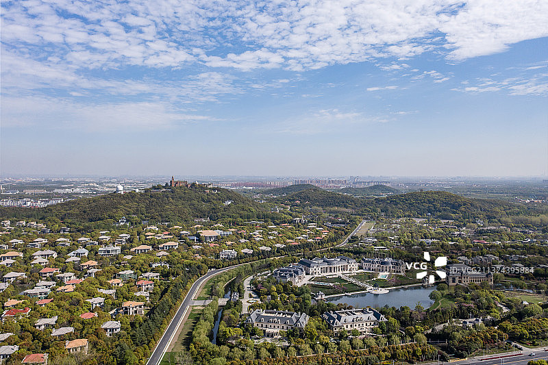 航拍上海松江佘山图片素材