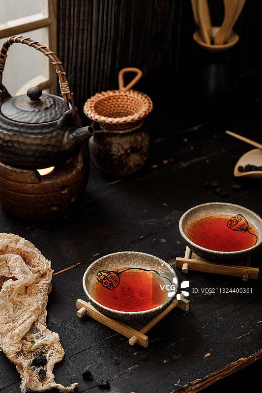 云南碎银子普洱茶图片素材