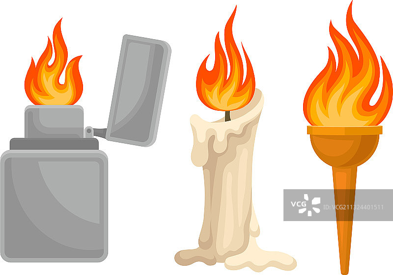 用雪茄打火机点燃燃烧物图片素材