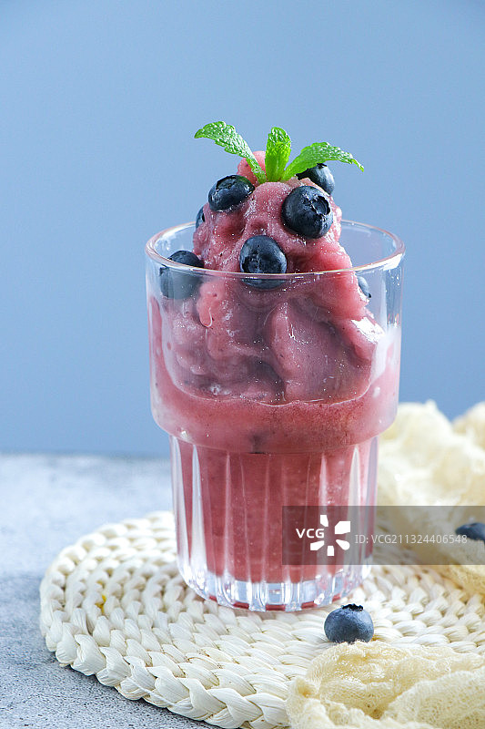 蓝莓冰沙图片素材