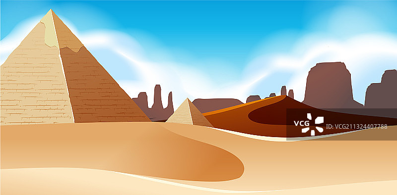 白天的荒漠景观图片素材