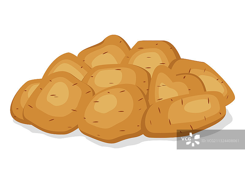 未削皮土豆堆图片素材