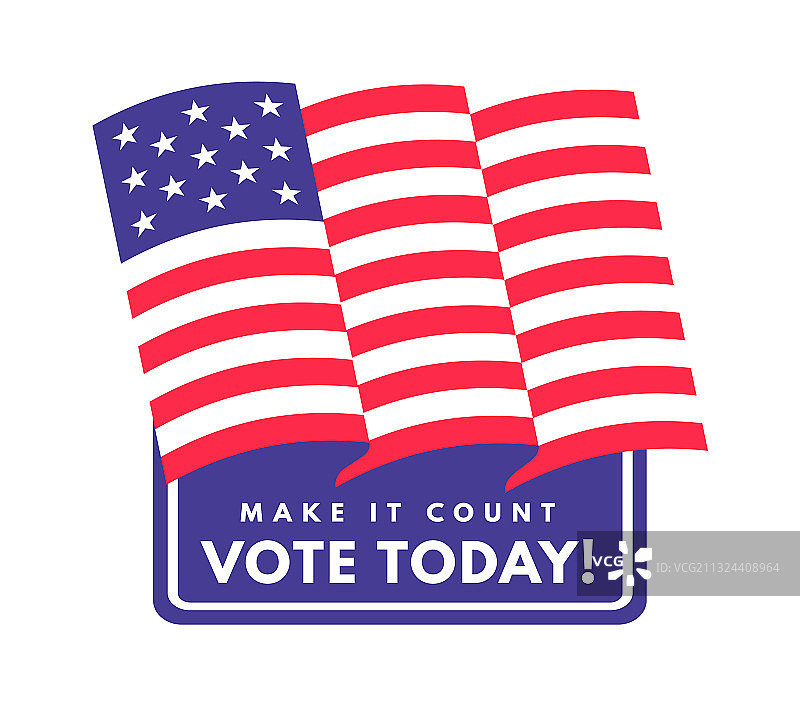 美国总统选举投票贴纸图片素材