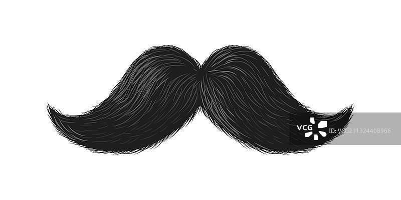 可爱的黑色卷曲小胡子图片素材