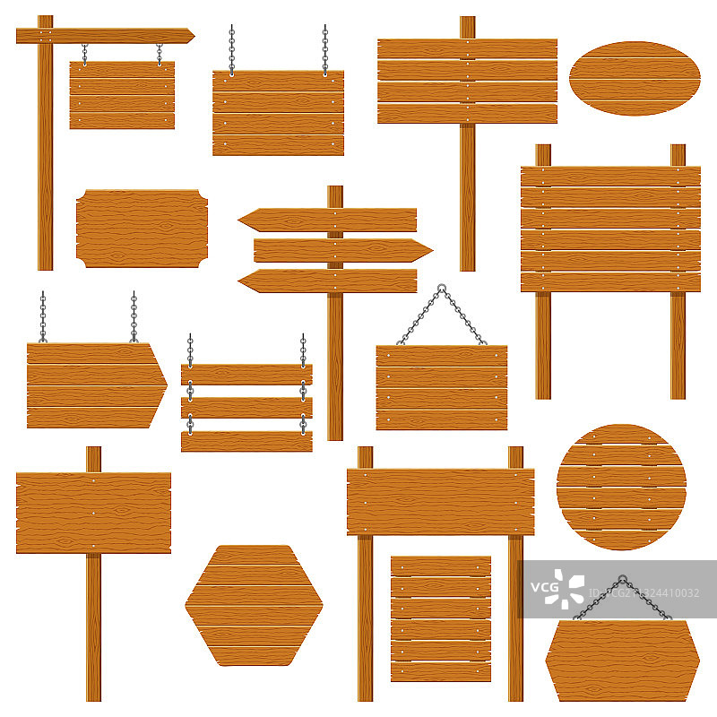 木制标牌和木板组合图片素材