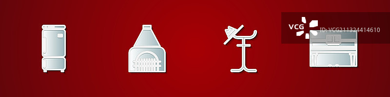 冰箱内部壁炉衣架图片素材