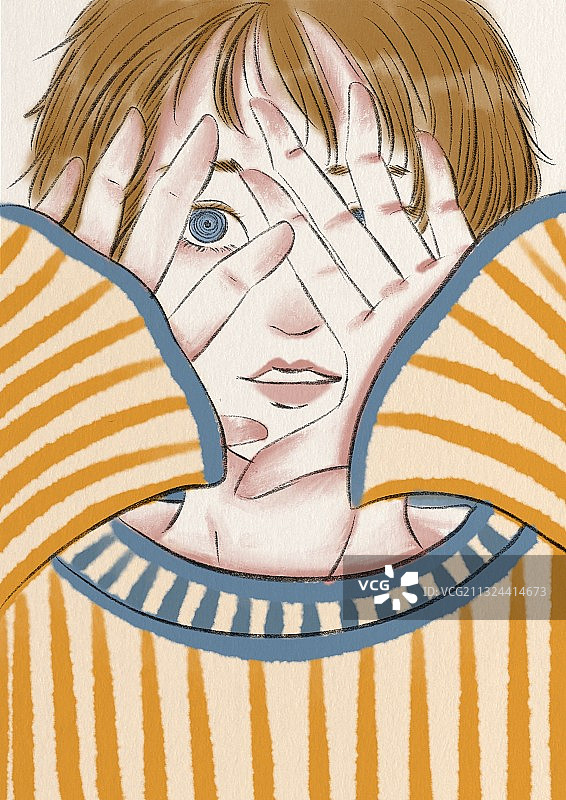 女孩插画图片素材