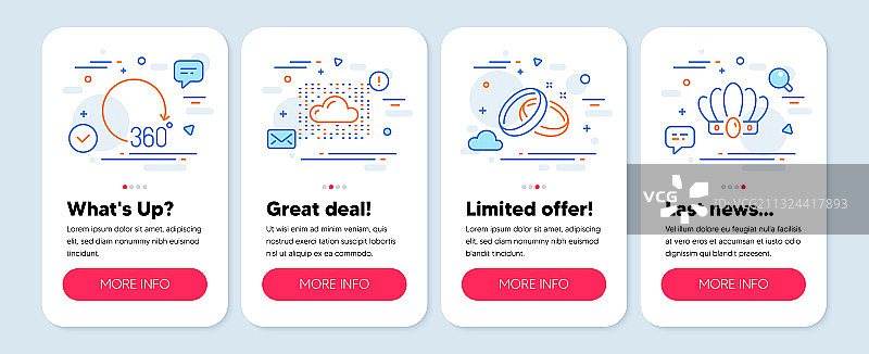 360度婚礼等线性图标合集图片素材