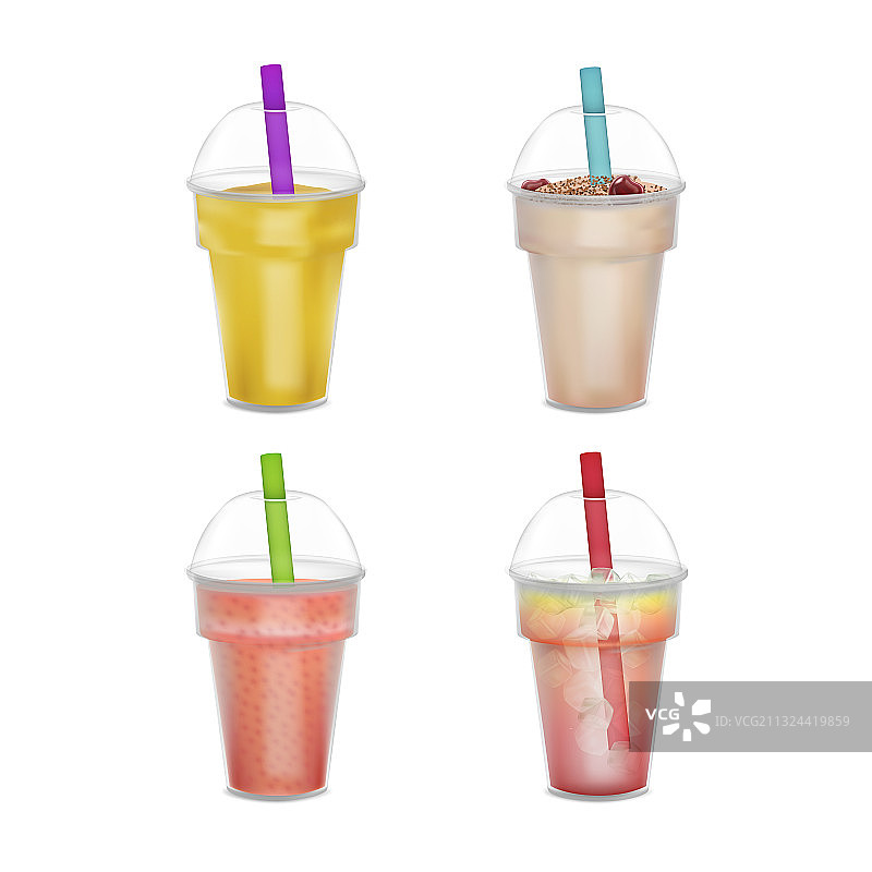 逼真细致的3D奶昔柠檬汁图片素材