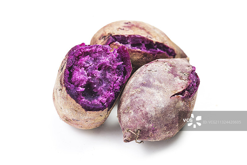 蒸熟的紫薯图片素材