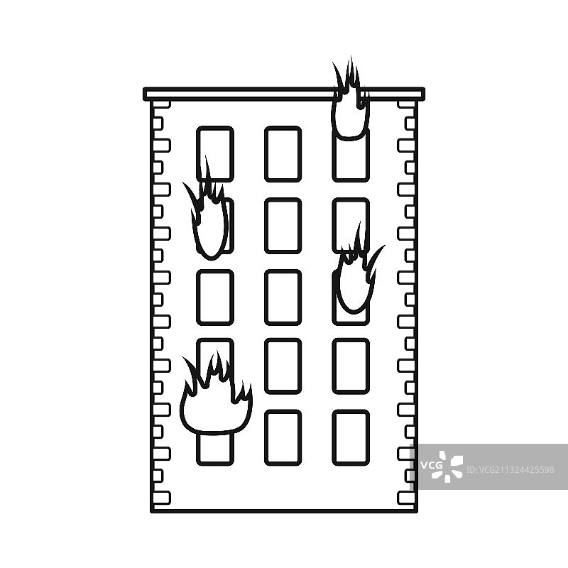 房屋火焰标志图片素材