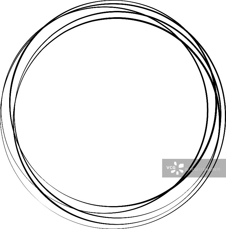 抽象的手绘涂鸦圆圈图片素材