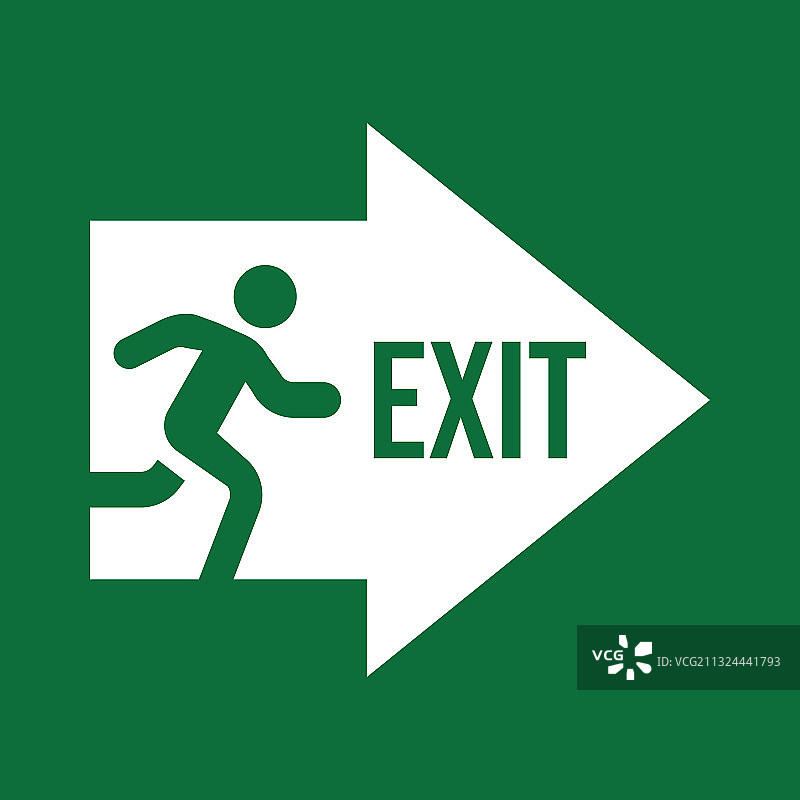 完美疏散路线图形标志图片素材
