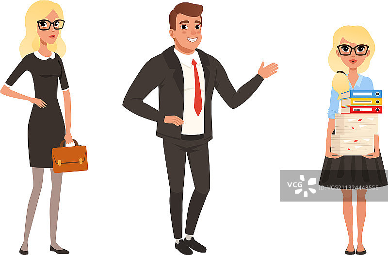 穿着正式服装的男人和女人图片素材