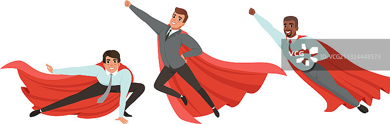 身穿正装和红色披风的英俊男人图片素材