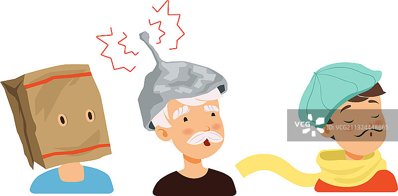 不同头饰的男性头像图片素材