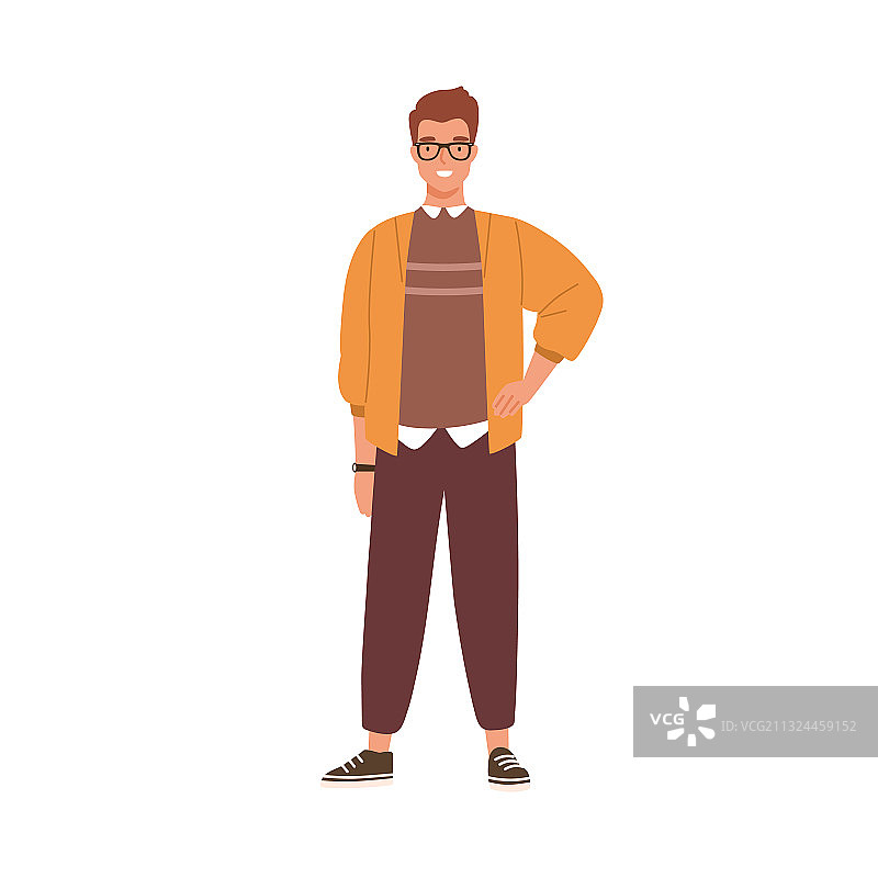 戴眼镜的年轻时尚男士图片素材