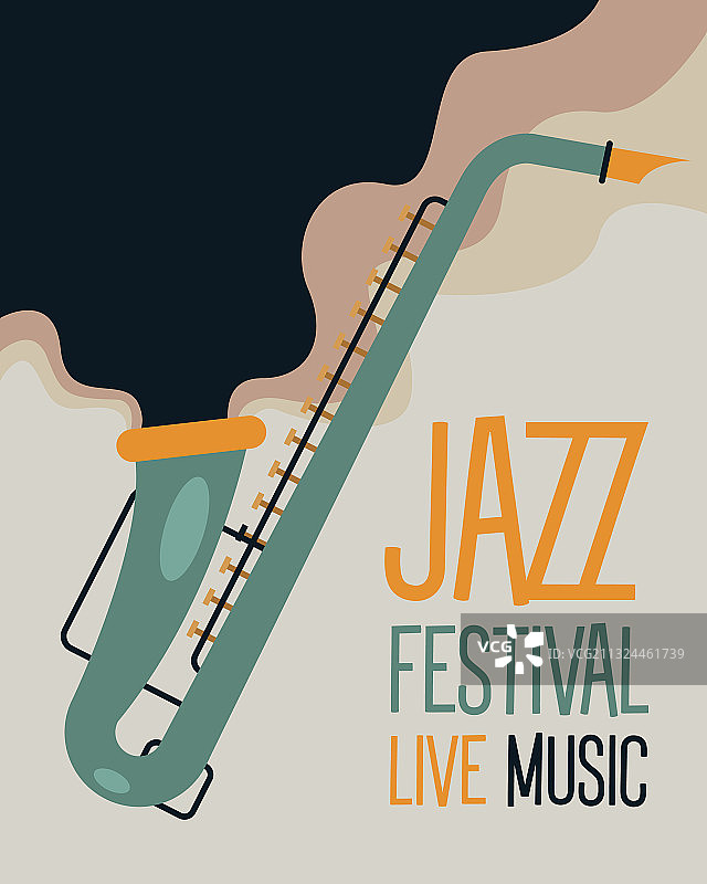 萨克斯爵士音乐节海报图片素材