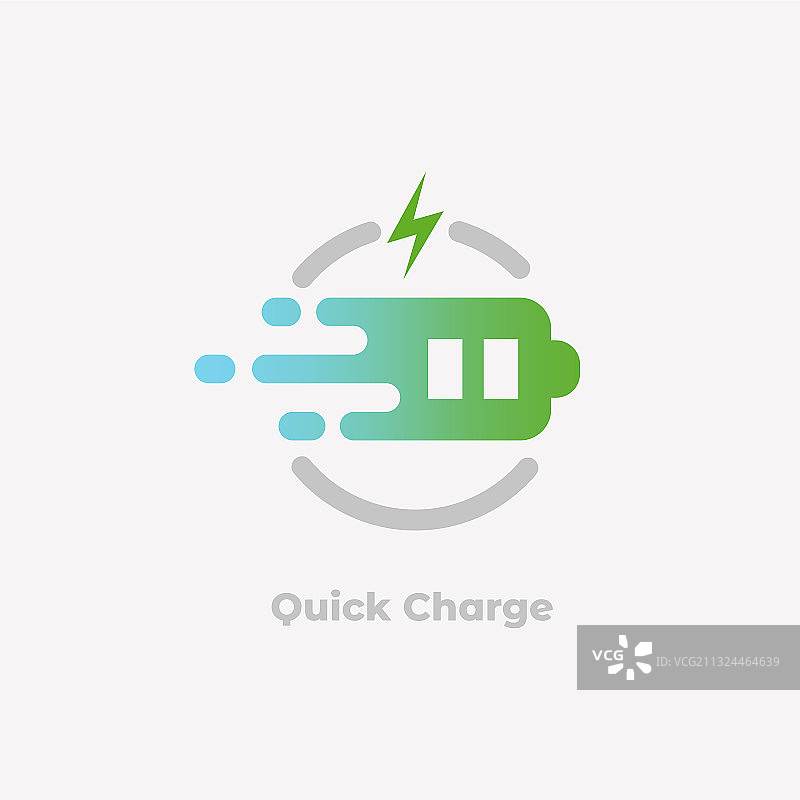 无线快速充电电池标志图片素材