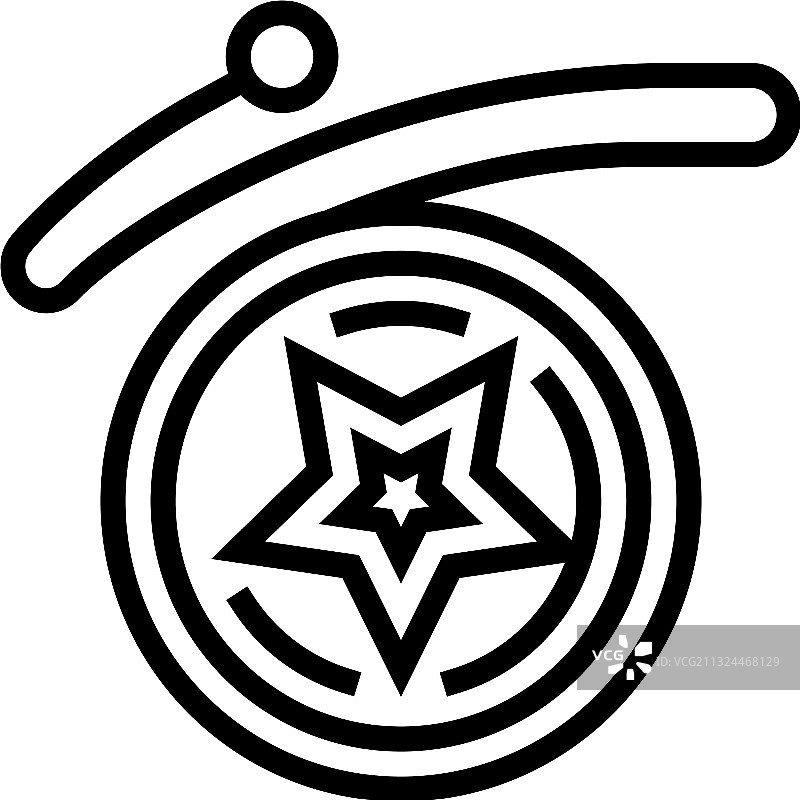 溜溜球玩具线性图标图片素材