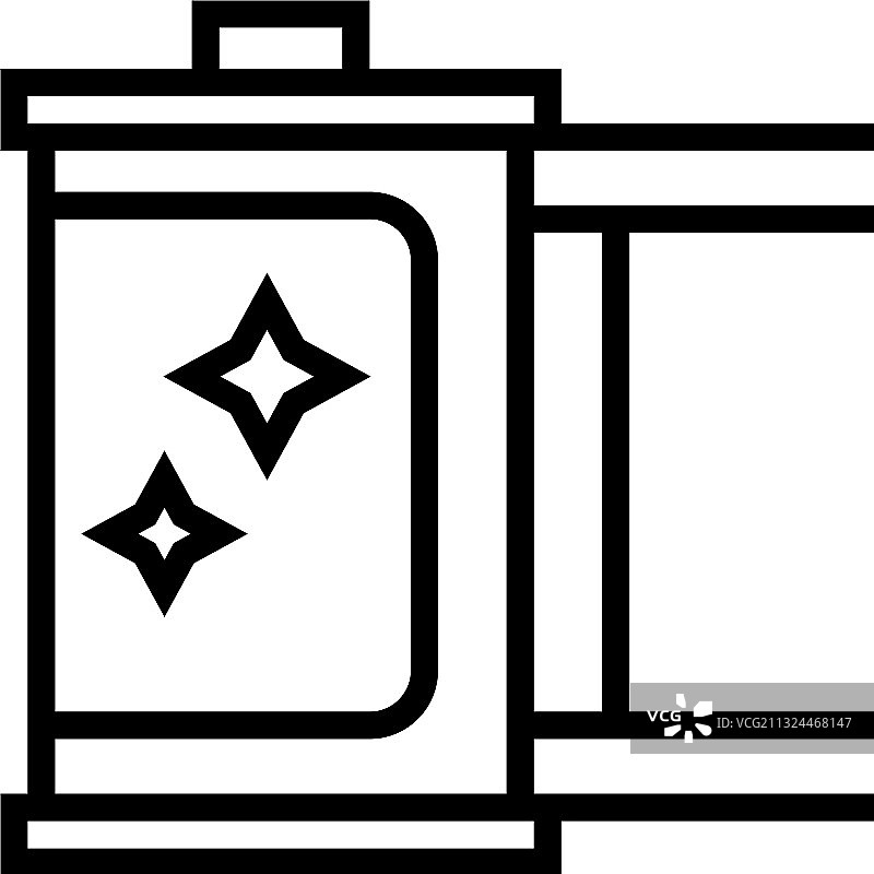 相机胶卷线条图标图片素材