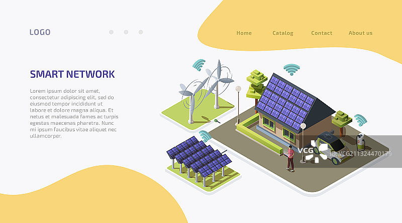 使用替代能源的智能家居图片素材