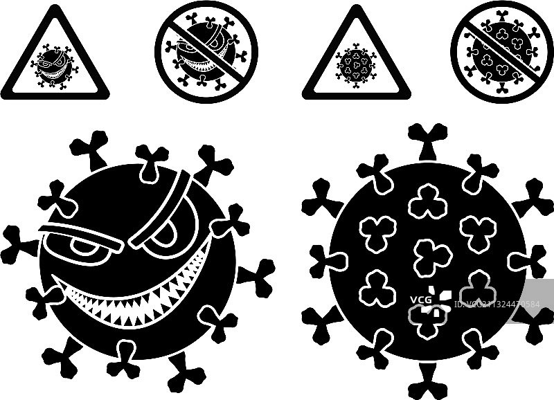 恶性新型冠状病毒及标志图片素材