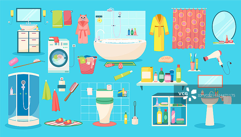 浴室配件套装图片素材