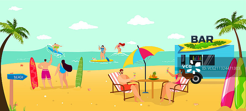 夏季海滩度假图片素材