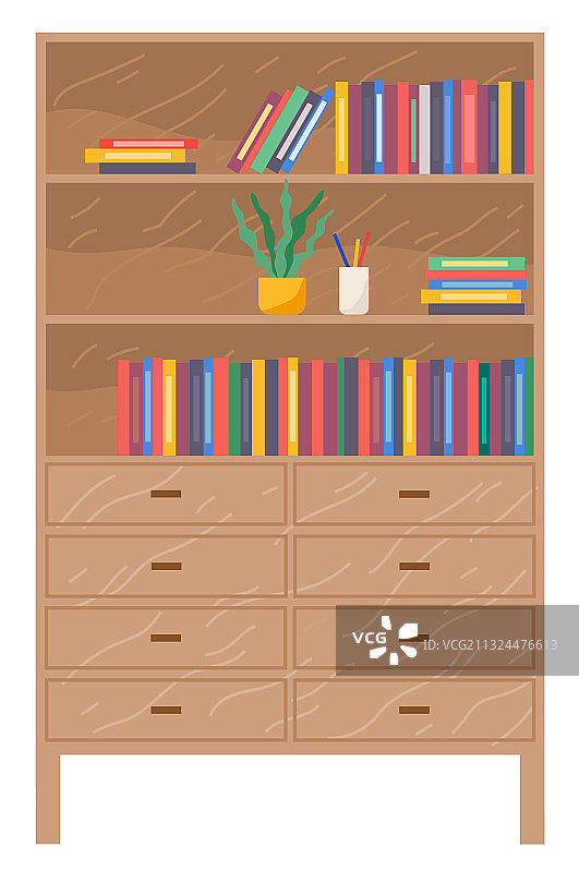 带抽屉的木质斗柜图片素材