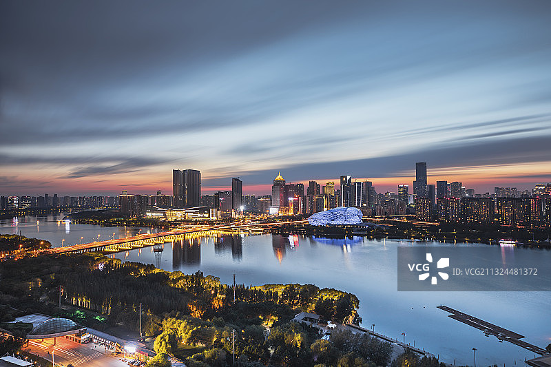 沈阳浑河夜景图片素材