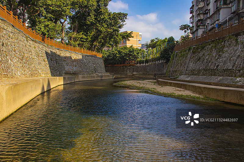 城市河流图片素材