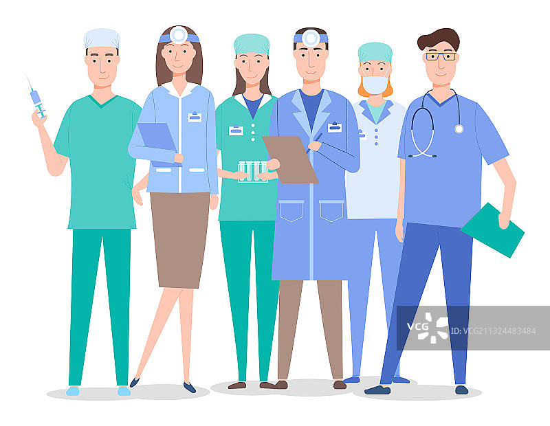 耳鼻喉科医生、外科医生和助手图片素材