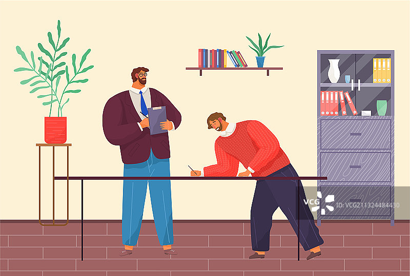 商务合作伙伴签署合同图片素材