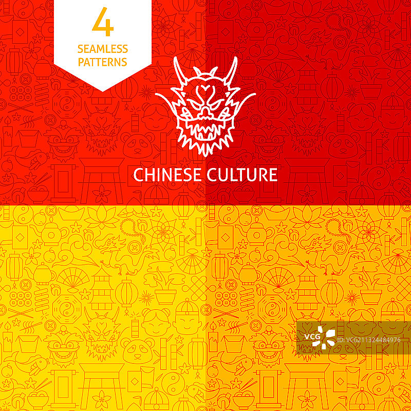 中国文化图案线条图片素材