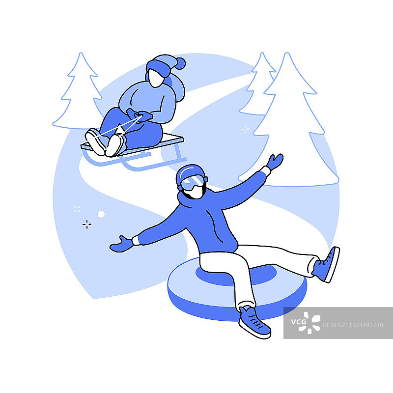 冬季户外乐趣抽象概念图片素材