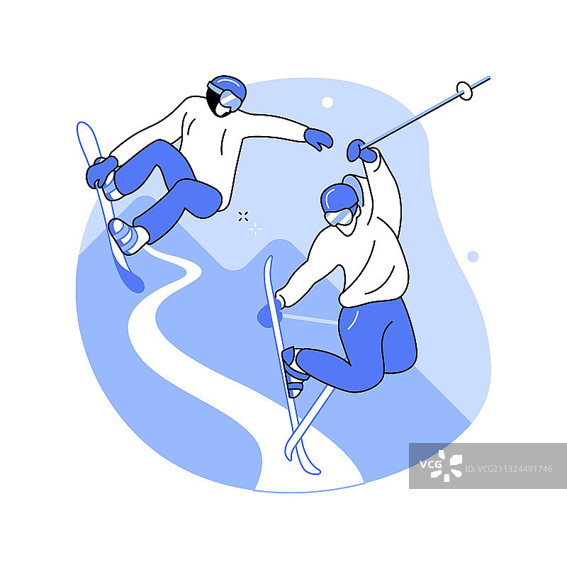 冬季极限运动抽象概念图片素材