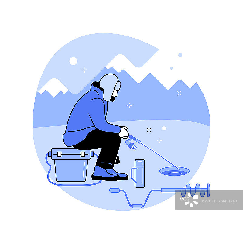 冰钓抽象概念图片素材