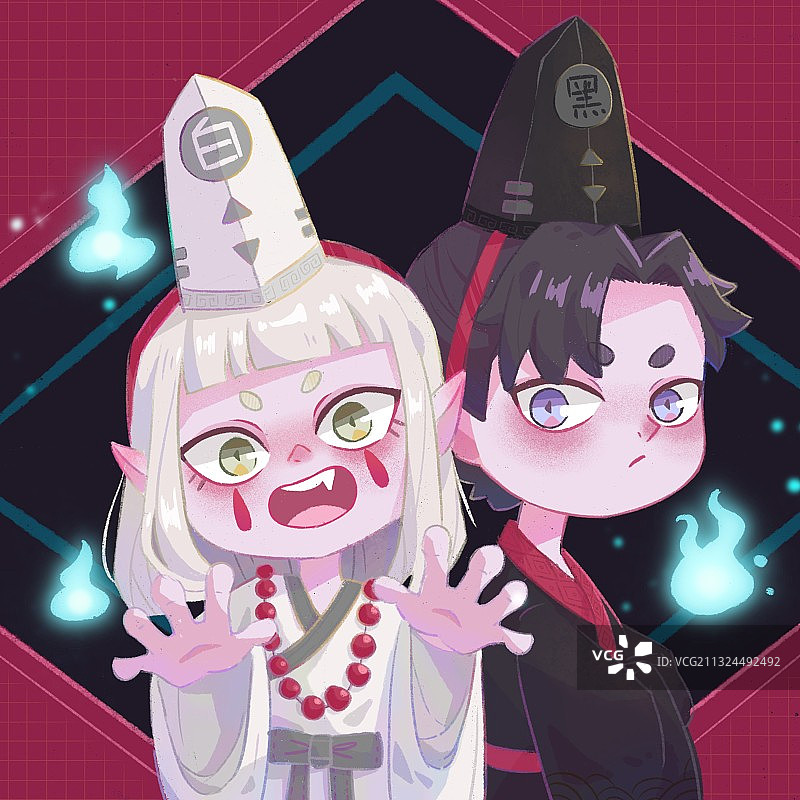 黑白无常图片素材