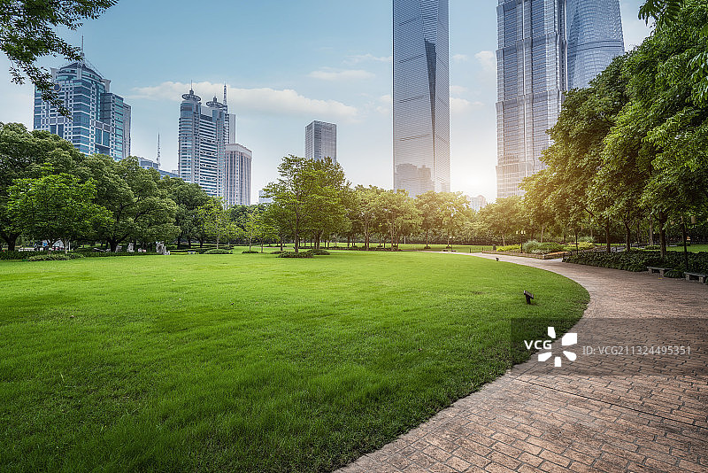 上海CBD现代办公写字楼街景图片素材